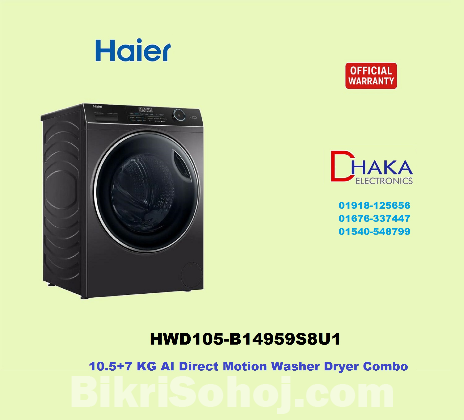 Haier HWD105-B14959S8U1 Ai Direct Motion Washer Dryer Combo